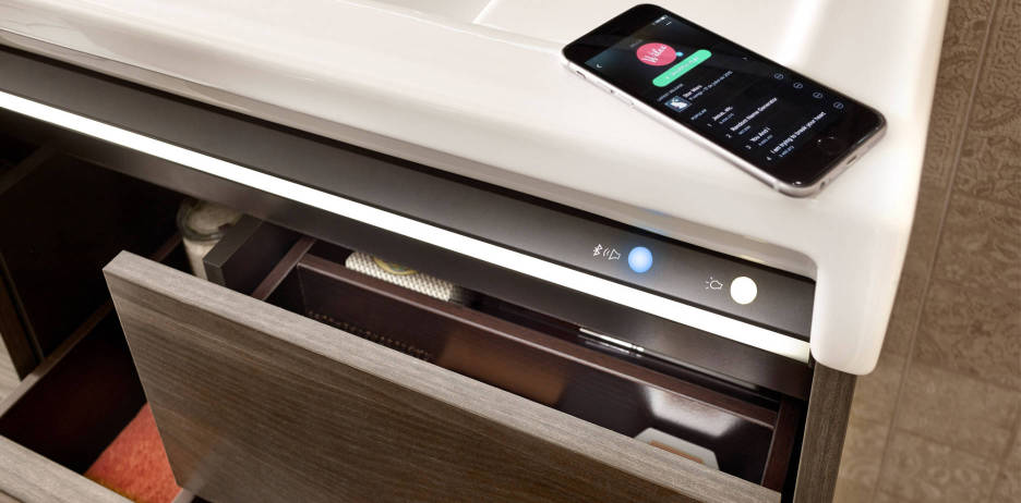 Mueble Stratum-N con Bluetooth de Roca